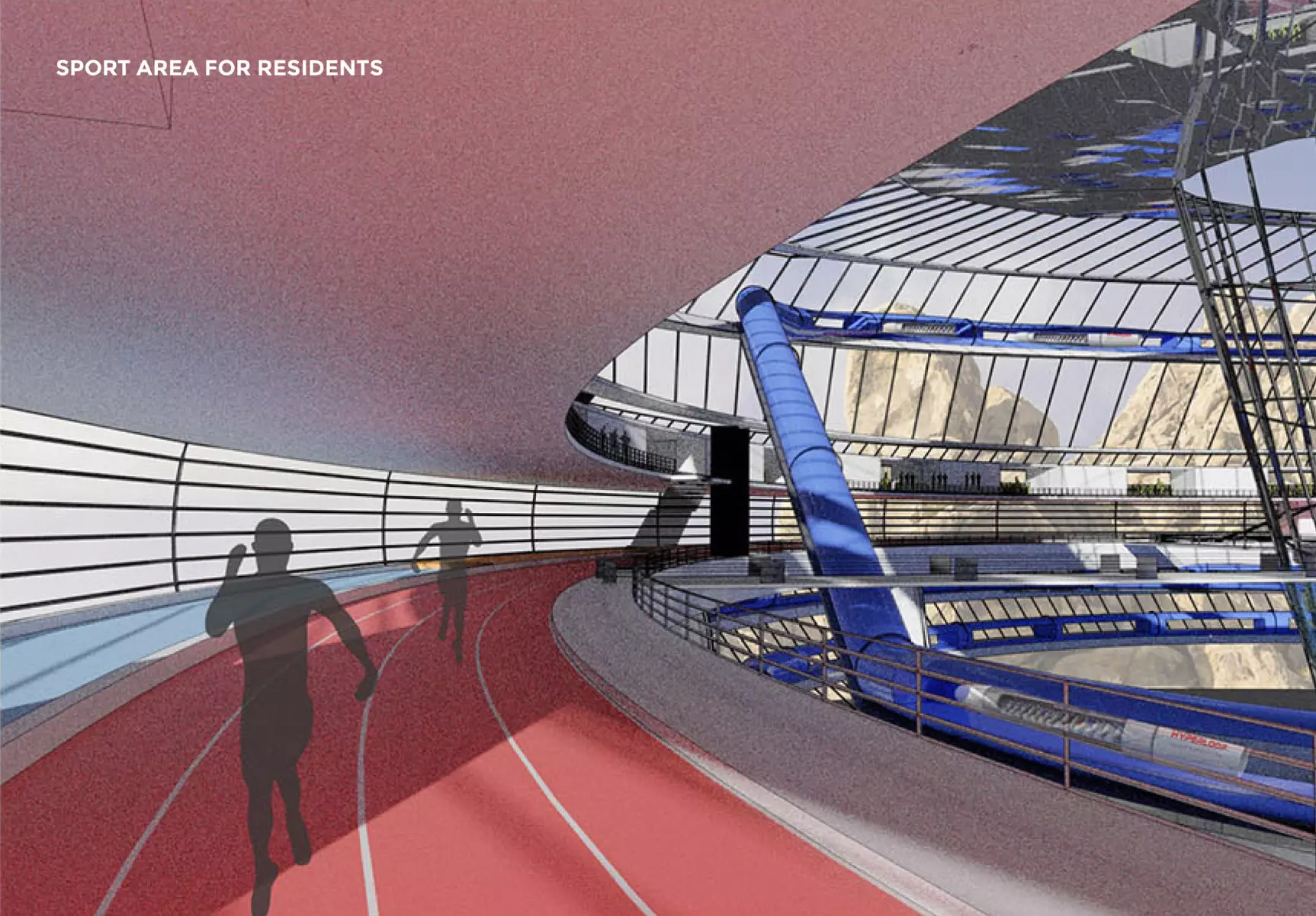 Hyperloop Desert Campus Competition architecture 2D 3D